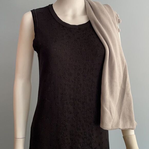 Jones New York Black Lurex Med Sleeveless Dress - Picture 1 of 9